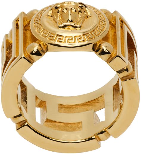 gold ring versace|versace gold ring 18k price.